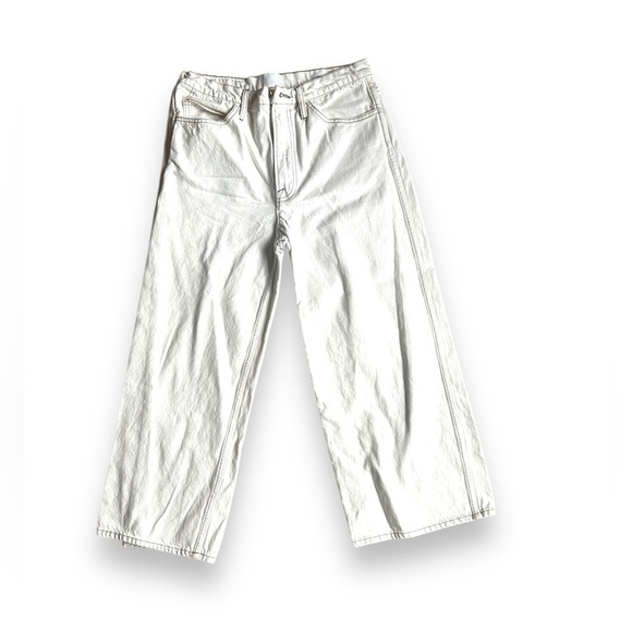 Frame Le Italien Wide Crop Jeans in Blanc White Size 29  Denim - Picture 4 of 15